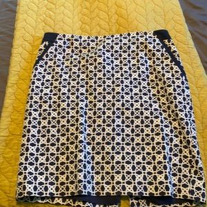 Navy and white The Limited skirt